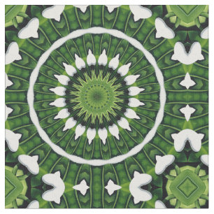 Tropische grüne Mandala Stoff