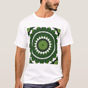 Tropische grüne Mandala T-Shirt