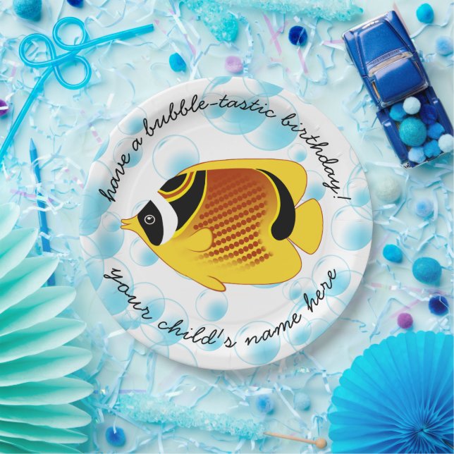 Tropische Halfmonde Butterflyfish Exotische Meeres Pappteller (Party)