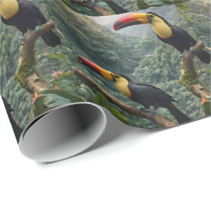 Tropische Harmonie: Zwei Toucans auf der Canopy Geschenkpapier