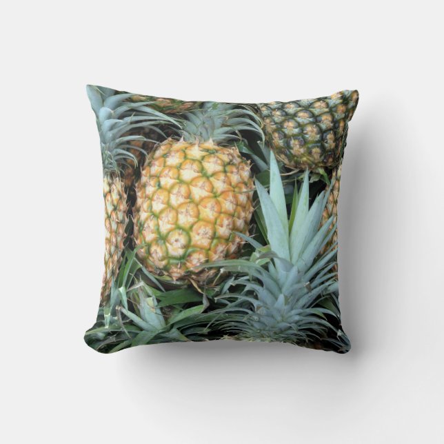 Tropische Hawaiianische Ananas Kissen (Vorderseite)