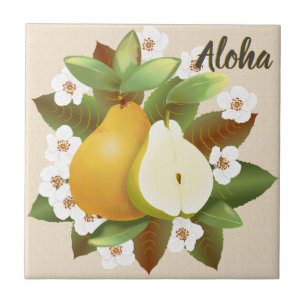 Tropische Hawaiianische Birnen Fliese