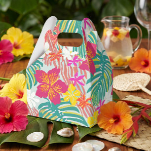 Tropische hawaiianische Druckblumen drucken Geschenkschachtel