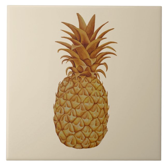 Tropische hawaiische Goldananas-Keramik-Fliese Fliese (Vorderseite)