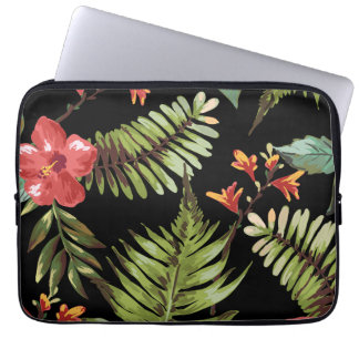 Tropische Hibiskus-Blumen-Blumenlaptop-Hülse Laptopschutzhülle