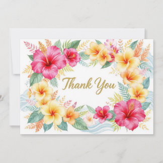 Tropische Hibiskus Hawaiian Dankeschön-Karte Mitteilungskarte