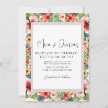 Tropische Hibiskus-Hochzeit