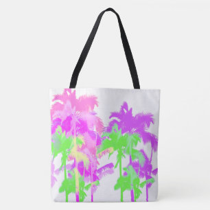 Tropische Hitzewelle Neon Hawaiian Palm Beach Bag Tasche