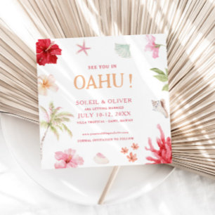 Tropische Hochzeit am Reiseziel Save The Date