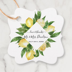 Tropische Hochzeit der mediterranen Wasserfarbe Le Geschenkanhänger