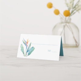 Tropische Hochzeit der Wasserfarben Platzkarte