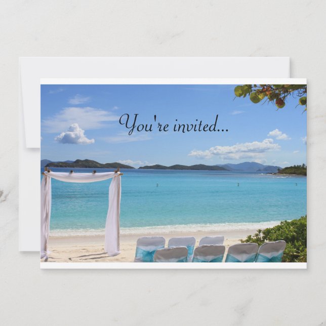 Tropische Hochzeit Einladung (Vorderseite)