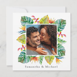 Tropische Hochzeit | FOTO SAVE THE DATE Karte