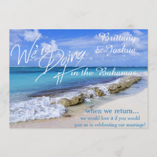 Tropische Hochzeit im Bahamas-Einladungen Einladung