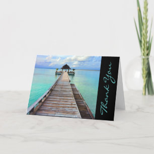 Tropische Hochzeit im Urlaubsland Dankeschön Dankeskarte