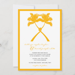 Tropische Hochzeit in Urlaubsort von Knotted Palm Einladung