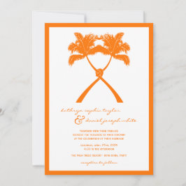 Tropische Hochzeit in Urlaubsort von Knotted Palm Einladung