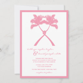 Tropische Hochzeit in Urlaubsort von Knotted Palm Einladung