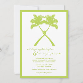 Tropische Hochzeit in Urlaubsort von Knotted Palm Einladung