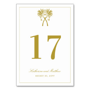 Tropische Hochzeit in Urlaubsort von Knotted Palm  Tischnummer