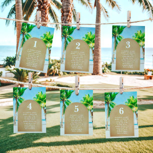 Tropische Hochzeit Sitzplan Karten für die Hochzei