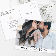 Tropische Hochzeit Speichern Sie die Datumskarte