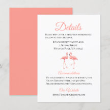 Tropische Hochzeitsdetails Niedlicher Flamingo-Str