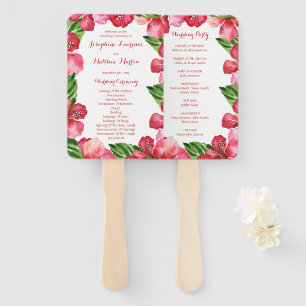 Tropische Hochzeitsfeierprogramme des Roten Hibisk Fächer
