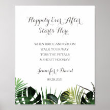 Tropische Hochzeitshöfe sendet Poster ab