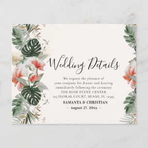 Tropische Hochzeitskarten Flyer
