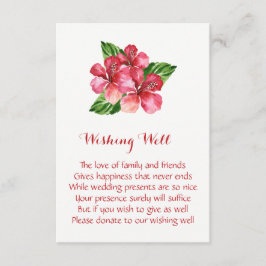 Tropische Hochzeitskarten von Roten Hibisken Begleitkarte