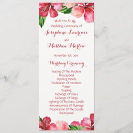 Tropische Hochzeitsprogramme für Rote Hibisken Programm