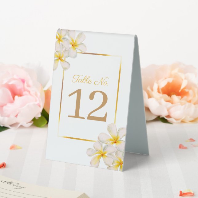 Tropische Hochzeitssenummer Tischaufsteller (In Situ (Hochzeit))
