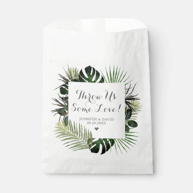 Tropische Hochzeitstornierung Geschenktütchen (Vorderseite)