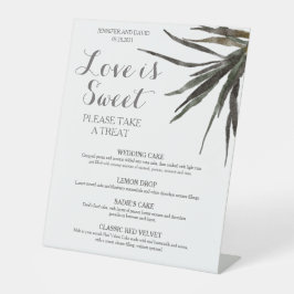 Tropische Hochzeitstorte Sockelschild