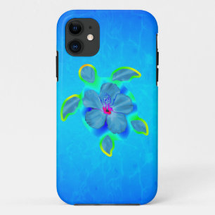 Tropische Honu Schildkröte und Hibiskus iPhone 11 Hülle