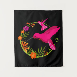 Tropische Hummingbirds farbig Wandteppich