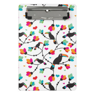 tropische Illustration des niedlichen toucan Mini Klemmbrett