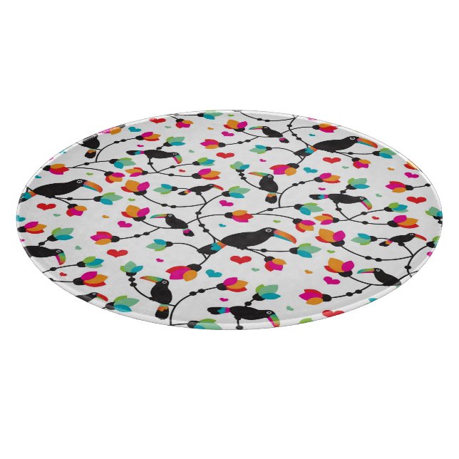 tropische Illustration des niedlichen toucan Schneidebrett (Ecke)