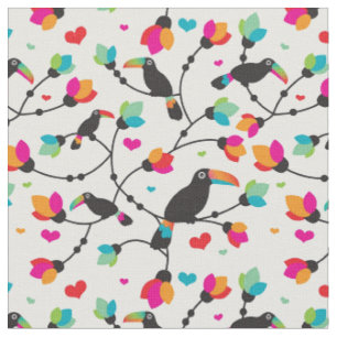 tropische Illustration des niedlichen toucan Stoff