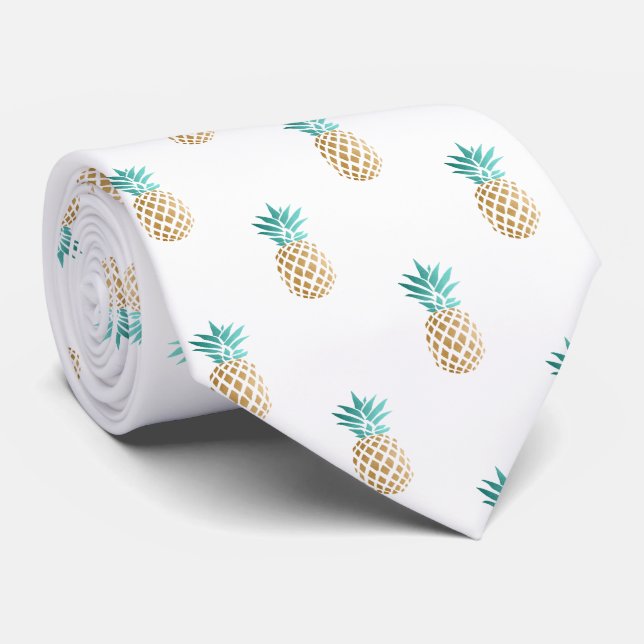 Tropische Imitate im Sommer Ananas Krawatte (Gerollt)