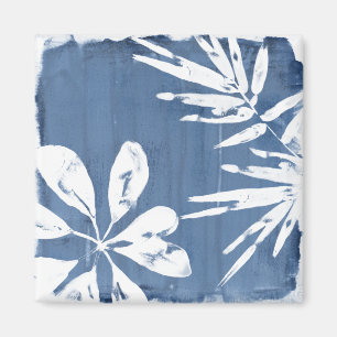 Tropische Indigo-Eindrücke - tropisches Grün Magnet
