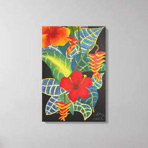 Tropische Ingwer-Blume-Malerei @3Typs1life Leinwanddruck