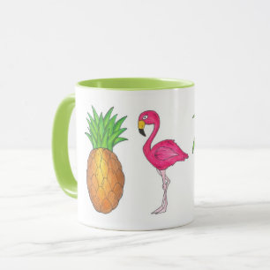Tropische Insel Ananas Flamingo Palm Tree Tasse