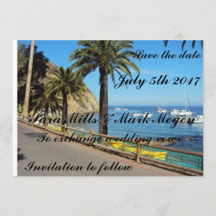 Tropische Insel Hochzeitsanzeigekarten Einladung