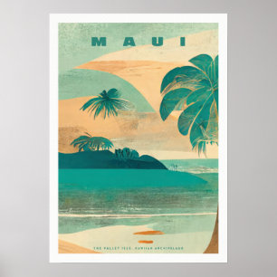 Tropische Insel Maui Poster