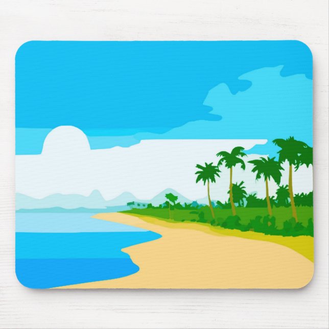 Tropische Insel Mousepad (Vorne)