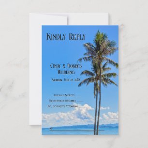 Tropische Insel, Palmen, Blaue Meere, U.A.w.g. Dankeskarte