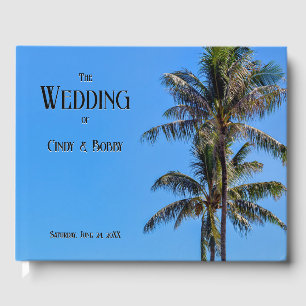 Tropische Insel, Palmen, blaues Meer, Hochzeiten Gästebuch
