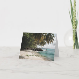 Tropische Insel Strand Ozean Personalisierter Gebu Karte